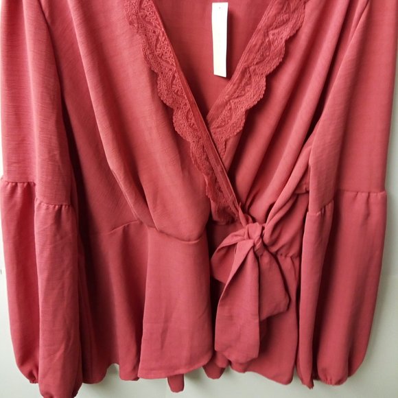 ADIVA Classy Tea Rose Top 2X NWT - Picture 2 of 6